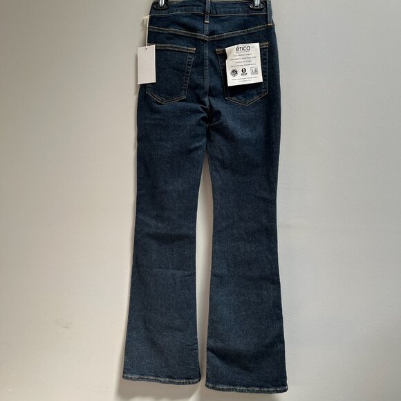 Etica Anya High Rise‎ Modern Flare Jeans Denim in Storm Chaser NEW Size 24 - Picture 5 of 8